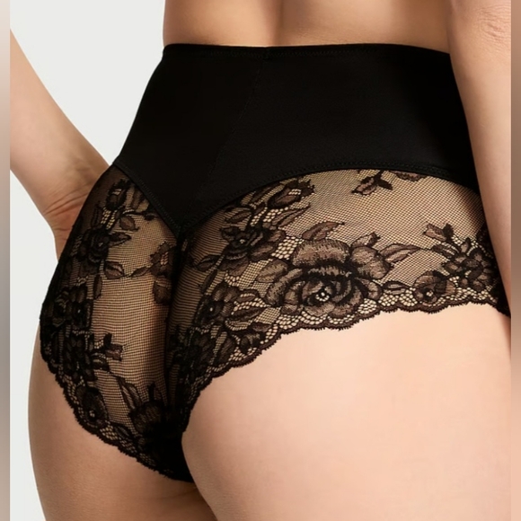 XXL VS Very Sexy Lace Trim High Waist Brief Panty Black - Picture 1 of 2